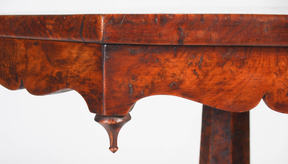 A 19th century burr wood snap-top occasional table, the hinged octagonal top with radiating burr - Image 3 of 8