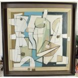 Beverley (20th century) Abstract oil on canvas, signed and dated '92 lower right 80cm square