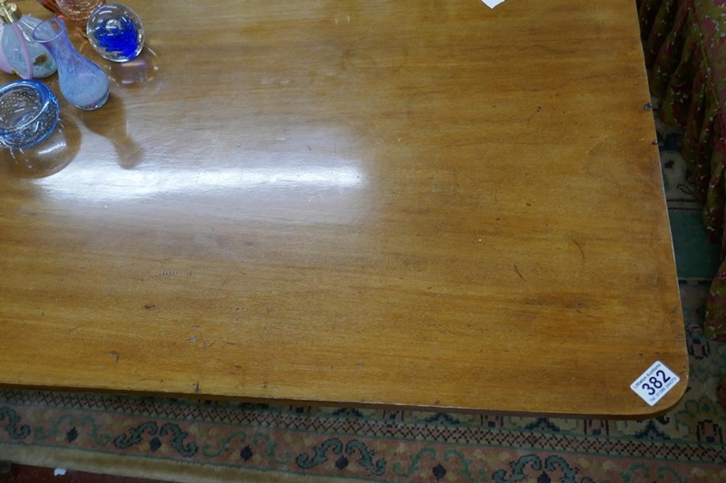 Victorian Mahogany pad foot drop leaf table - Approx L: 174cm x W: 107cm x H: 70cm - Image 2 of 5