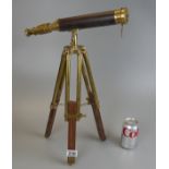 Brass telescope on stand