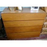 Mid-century chest of 4 drawers - Approx W:92cm x D:45cm x H:77cm