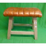 Leather seated stool