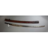 Sword in leather sheath