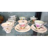 Collection of tea cups and saucers