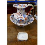 Masons jug wash bowl and soap dish