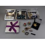 Collection of costume jewellery to include silver