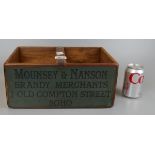 Wooden advertising storage box