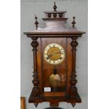 Victorian mahogany wall hanging clock