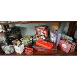 Collection of advertising tins