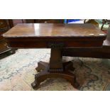 Fine Regency rosewood card table