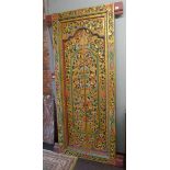 Hand carved Oriental door - Approx W: 108cm x H: 211cm