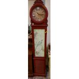 Painted long case clock