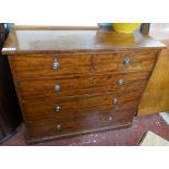 Antique mahogany chest of 2 over 3 drawers - Approx W:110 x D:53 x H:94