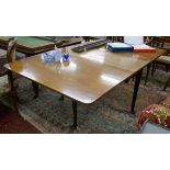 Victorian Mahogany pad foot drop leaf table - Approx L: 174cm x W: 107cm x H: 70cm