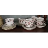 21 piece bone china tea set 'Ancestral' by Minton