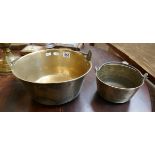 2 brass jam pans