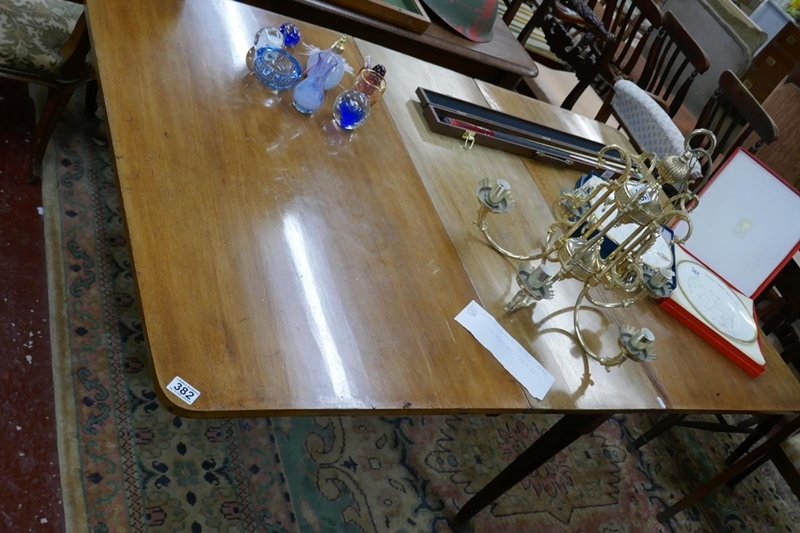 Victorian Mahogany pad foot drop leaf table - Approx L: 174cm x W: 107cm x H: 70cm - Image 5 of 5