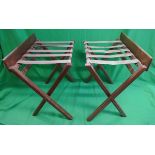 Pair of Edwardian luggage stands