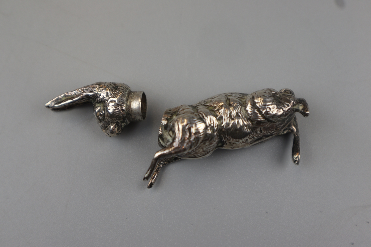 Collection of silver to include hallmarked silver salt in form of rabbit - Image 6 of 9