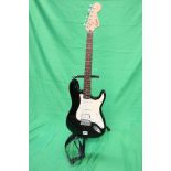 Squire Fender Strat electric guitar & stand