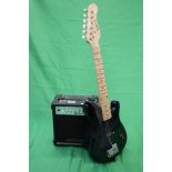 Miniature electric guitar and amp