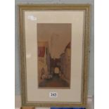 David Donald 1895-1925 Lithograph street scene - Approx. image size 15cm x 30cm