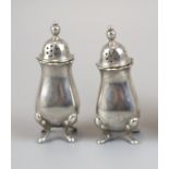 Pair of hallmarked silver salt shakers