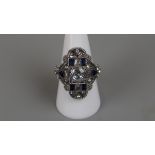 Art Deco style costume ring - Size Q