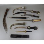 Collection of knives to include Kukri's