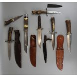 Collection of horn-handled knives