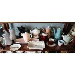 Collection of Poole pottery teapots etc