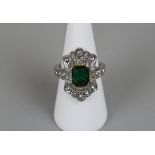Art Deco style costume ring - Size P½