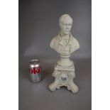 Bust of Robert Burns on plinth - Approx height 33cm base of plinth marked W H Goss