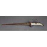 Ivory tortoiseshell and fish bill ceremonial sword