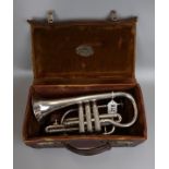 Besson & Company prototype A cornet in case