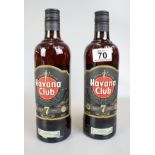 2 bottles of Havana Club rum