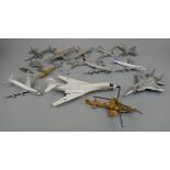 Collection of diecast aircraft to include mostly Dinky