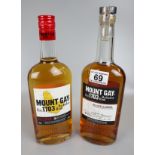 2 bottles of Mount Gay rum - Eclipse & Black Barrel