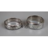 2 Silver bangles