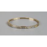 Gold & diamond set bangle