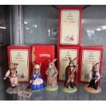 5 Royal Doulton Bunnykins figures in original boxes