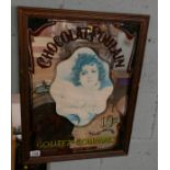 Original advertising mirror - Chocolat Poulain - Approx IS: 39cm x 54cm