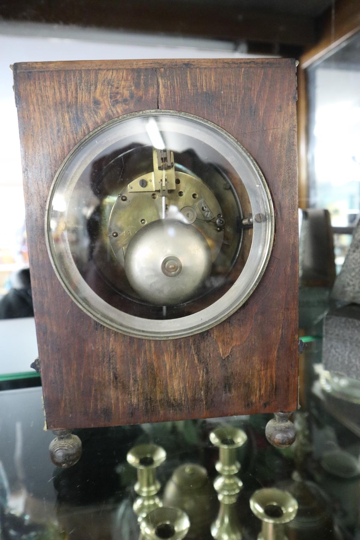J P Freres Art Nouveau mantle clock - Image 4 of 4