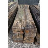 10 weathered railway sleepers