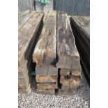 10 weathered railway sleepers