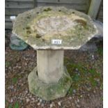 Stone pedestal sun dial base - sundial top missing
