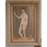 Oil on canvas nude - Approx IS: 49cm x 74cm