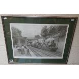 L/E railway print signed John S Gibb - Image size: 53cm x 38cm