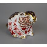 Royal Crown Derby beaver with gold stopper