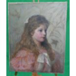 Oil on canvas - Annie Bell 1897 - Approx IS: 41cm x 52cm